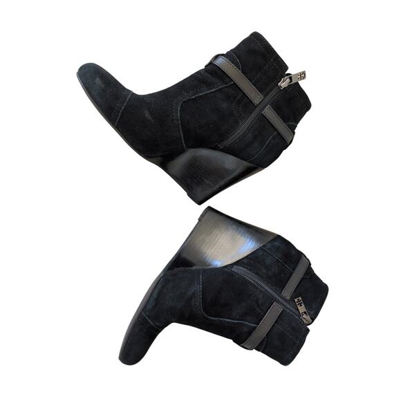 Tory Burch Aaden Wedge Soft Suede T Calf Bootie size 8.5 - Picture 4 of 7